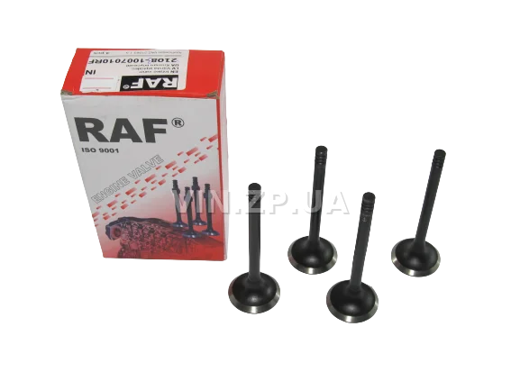 Клапан RAF ВАЗ 2108, 2109, 21099, 2110, 8 клап двиг 1.5л, ГАЗ двиг ЗМЗ-406, комплект впуск 4 шт 2