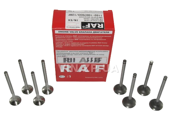 Клапан RAF Таврия 1102, 1103, 1105, Сенс с двиг МЕМЗ-301, 307, комплект впуск-выпуск 8 шт 7