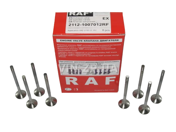 Клапан RAF ВАЗ 2110, 2111, 2112, 16 клап двиг, комплект выпуск 8 шт 2