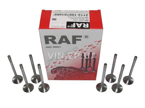 Клапан RAF ВАЗ 2110, 2111, 2112, 16 клап двиг, комплект впуск 8 шт