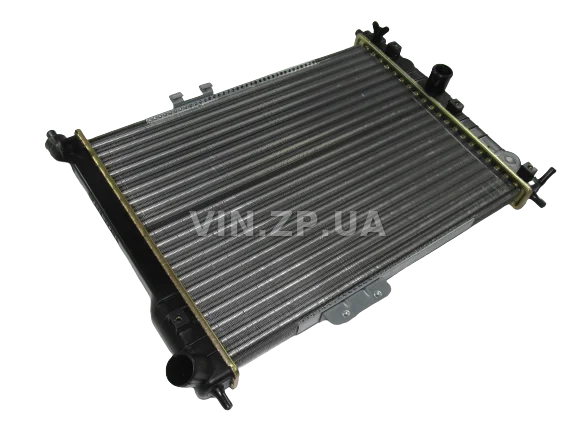 Радиатор охлаждения АЛЯСКА Ланос без кондиционера, алюминиевый, OEM 96351263 8