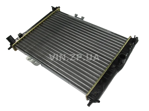 Радиатор охлаждения АЛЯСКА Ланос без кондиционера, алюминиевый, OEM 96351263 9