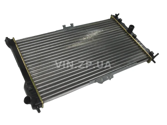 Радиатор охлаждения АЛЯСКА Ланос с кондиционером, алюминиевый, OEM 96182261 3