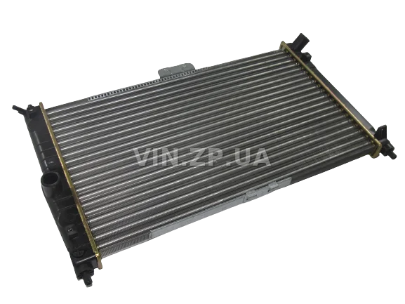 Радиатор охлаждения АЛЯСКА Ланос с кондиционером, алюминиевый, OEM 96182261 4