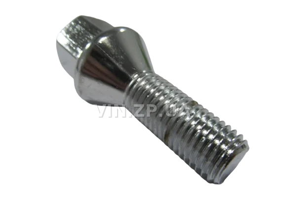 Болт колеса Ланос, Сенс, Нексия, хром GENUINE ключ 17, М12 x 1.5 x 30, 1шт OEM 94501733