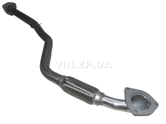 Труба приемная Ланос 1.5 Евро-2 ВИДЕКС под вертикальный катализатор, длинная, алюминизированная OEM TF69Y0-1203010-22 3