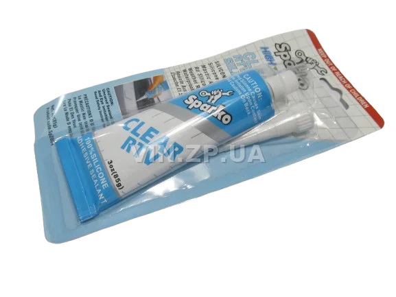 Герметик клей стекла и фар 85гр SPARKO '' Clear RTV'', силиконовый, прозрачный