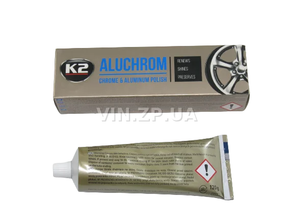 Паста полироль хром деталей К2 Aluchrom 120 гр 3