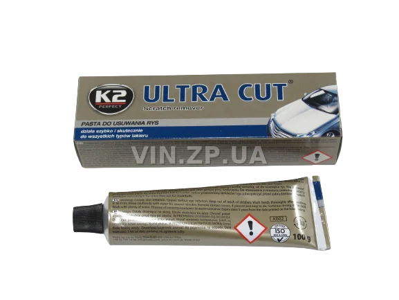 Паста полироль кузова и фар К2 Ultra Cut 100 гр, для глубоких царапин кузова, для ручной полировки 3