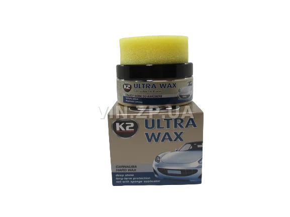 Полироль кузова с воском К2 ULTRA WAX, 250 мл, + губка 2
