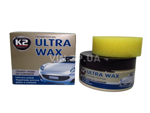 Полироль кузова с воском К2 ULTRA WAX, 250 мл, + губка
