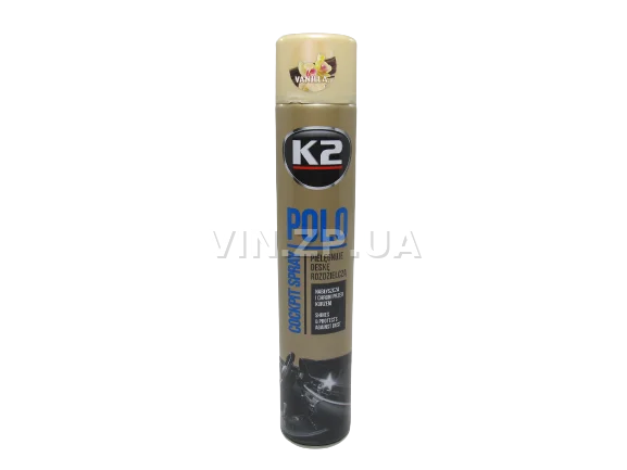 Полироль для пластика Ваниль К2 Polo Vanilla 750 мл аэрозоль 1