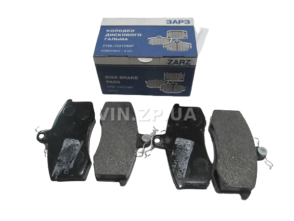 Колодки тормозные передние ЗАРЗ ВАЗ 2108, 2109, 21099, 2113, 2114, 2115, комплект 4шт