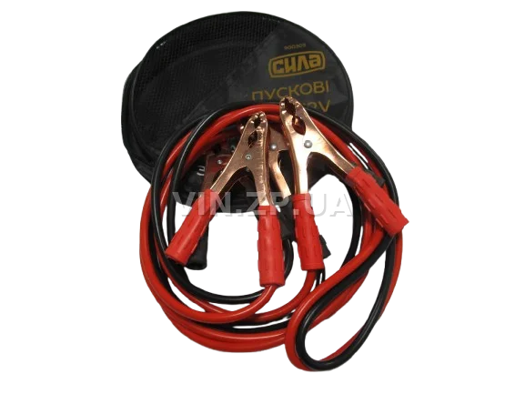 Стартовые провода прикуривания 300A СИЛА 3.0м, комплект 2 шт, сумка