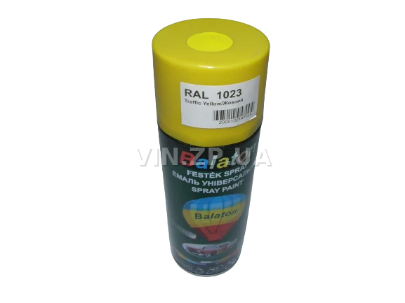 Краска эмаль алкидная желтая универсальная RAL 1023 BALATON аэрозоль 400 мл