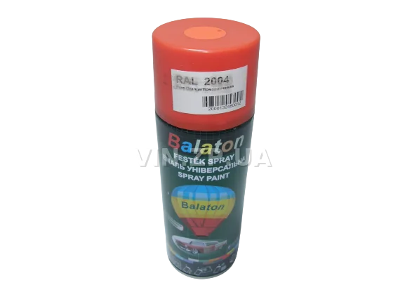 Краска эмаль алкидная оранжевая универсальная RAL 2004 BALATON аэрозоль 400 мл