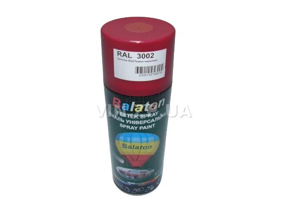 Краска эмаль алкидная темно-красная универсальная RAL 3002 BALATON аэрозоль 400 мл