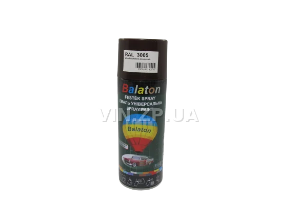 Краска эмаль алкидная темно-вишневая универсальная RAL 3005 BALATON аэрозоль 400 мл 2