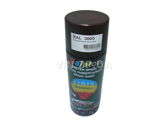 Краска эмаль алкидная темно-вишневая универсальная RAL 3005 BALATON аэрозоль 400 мл