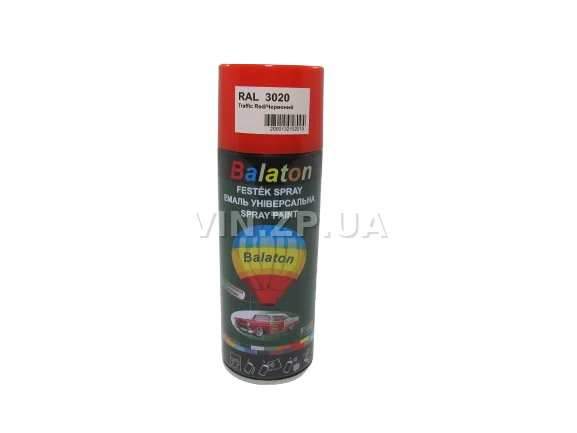 Краска эмаль алкидная красная универсальная RAL 3020 BALATON аэрозоль 400 мл 2