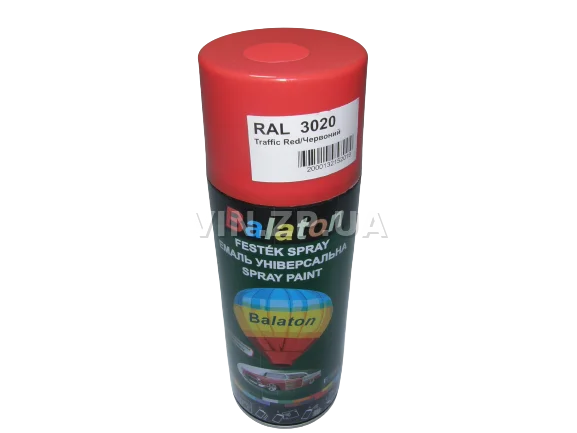 Краска эмаль алкидная красная универсальная RAL 3020 BALATON аэрозоль 400 мл