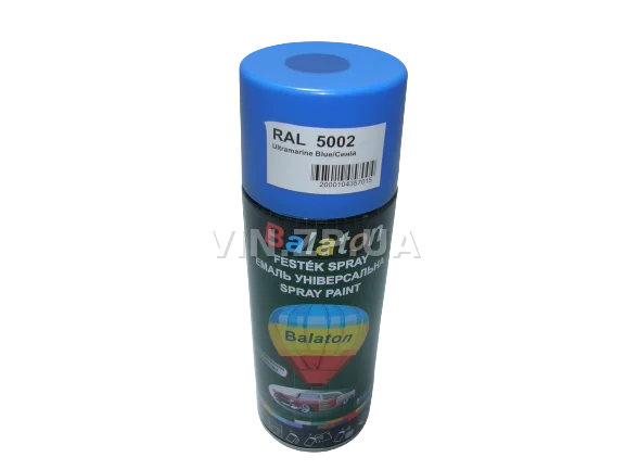 Краска эмаль алкидная синяя универсальная RAL 5002 BALATON аэрозоль 400 мл