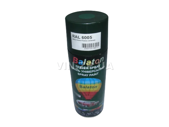 Краска эмаль алкидная темно-зеленая универсальная RAL 6005 BALATON аэрозоль 400 мл