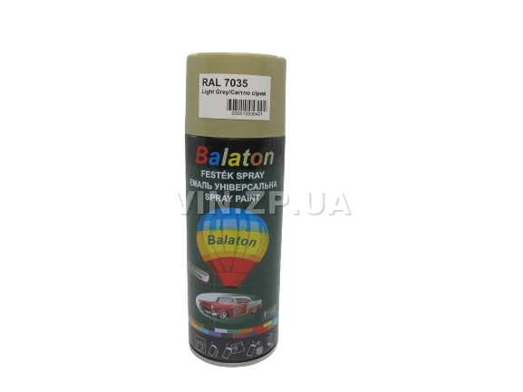 Краска эмаль алкидная светло-серая универсальная RAL 7035 BALATON аэрозоль 400 мл 2