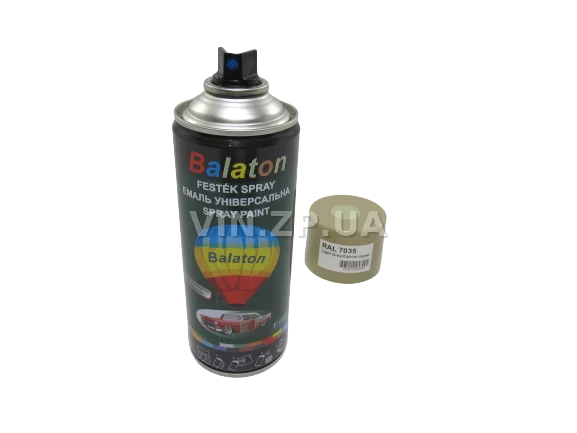 Краска эмаль алкидная светло-серая универсальная RAL 7035 BALATON аэрозоль 400 мл 4