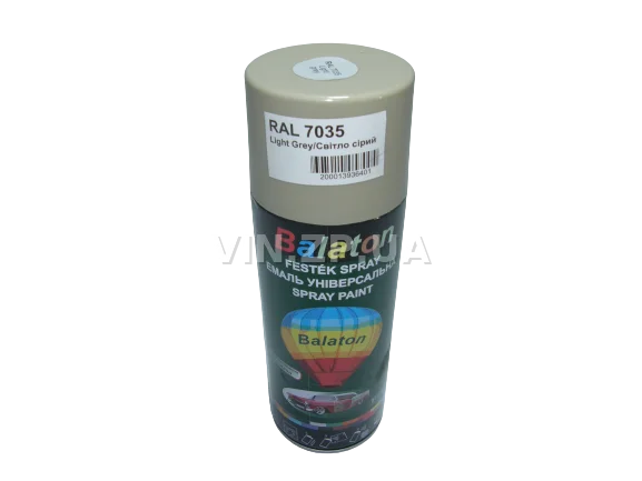 Краска эмаль алкидная светло-серая универсальная RAL 7035 BALATON аэрозоль 400 мл