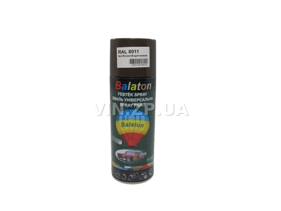 Краска эмаль алкидная коричневая универсальная RAL 8011 BALATON аэрозоль 400 мл 2