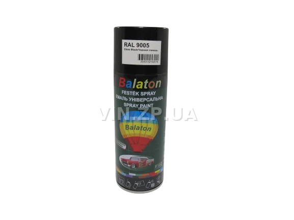 Краска эмаль алкидная черная глянцевая универсальная RAL 9005 BALATON аэрозоль 400 мл 2