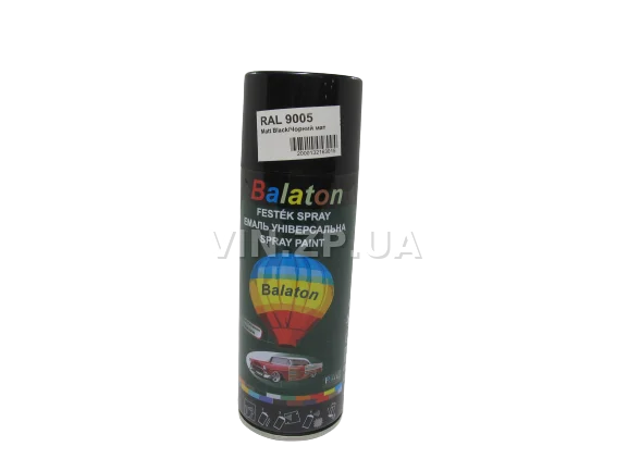 Краска эмаль алкидная черная матовая универсальная RAL 9005 BALATON аэрозоль 400 мл 2