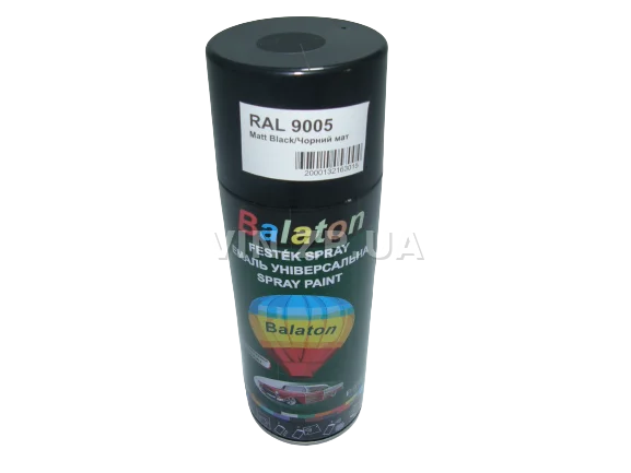 Краска эмаль алкидная черная матовая универсальная RAL 9005 BALATON аэрозоль 400 мл