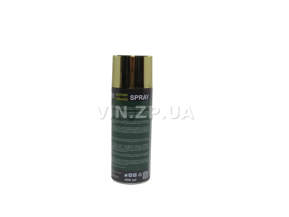 Краска эмаль алкидная золотистый хром универсальная BALATON Bright Gold, аэрозоль 400 мл 3