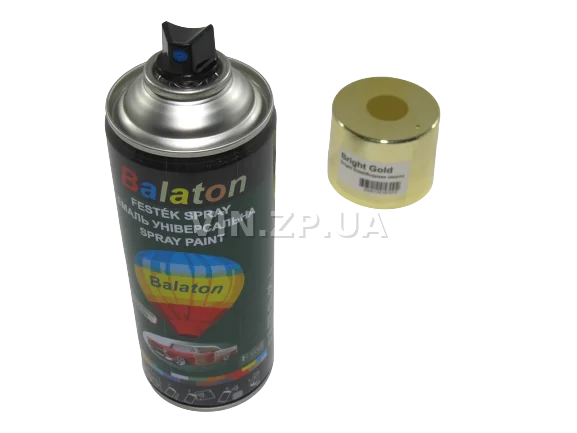 Краска эмаль алкидная золотистый хром универсальная BALATON Bright Gold, аэрозоль 400 мл 5