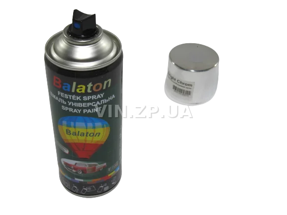 Краска эмаль алкидная серебристый хром универсальная BALATON Bright Chrom, аэрозоль 400 мл 5