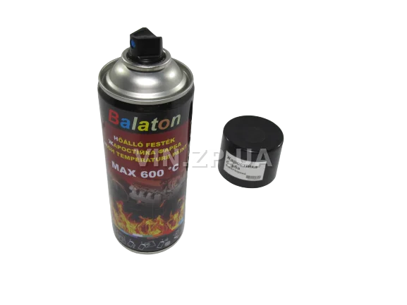 Краска эмаль жаростойкая до +600 С чёрная универсальная BALATON аэрозоль 400 мл 4