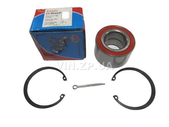 Ремкомплект подшипник ступицы EuroEx ВАЗ 2108, 2109, 21099, 2110, 2111, 2112, Таврия, Ланос, передней, подшипник 6-256706, два кольца, шплинт