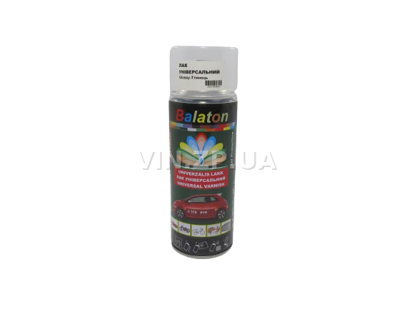 Лак автомобильный глянцевый бесцветный BALATON универсальный, аэрозоль 400 мл 1