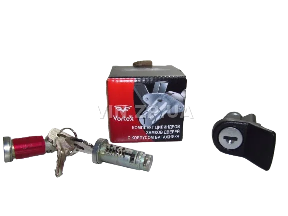 Замок багажника ВАЗ 2115, с личинками, замок 1шт + личинка 2шт + ключ 2шт VORTEX