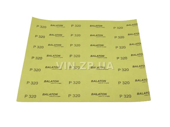 Бумага наждачная водостойкая P320 1шт BALATON зерно 320, 230 х 280 мм 3