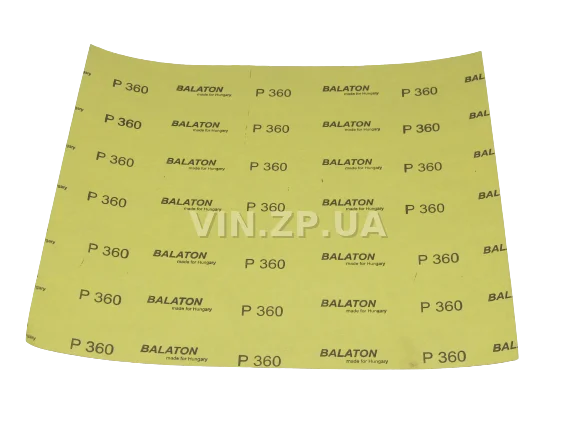 Бумага наждачная водостойкая P360 1шт BALATON зерно 360, 230 х 280 мм 3