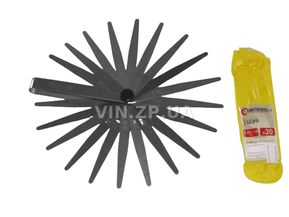 Щуп регулировки клапанов 0,05-1,0 мм INTERTOOL 20 шт