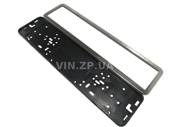 Рамка номера из нержавеющей стали, хромированная ELEGANT 2