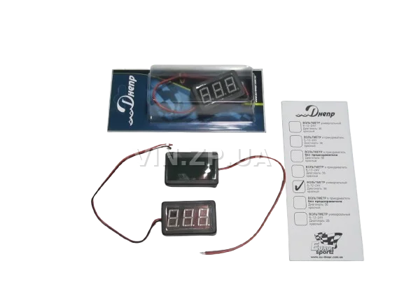 Вольтметр На Липучке 0.56" 12-24V Красная Подсветка EuroSport DVM-56AS-R