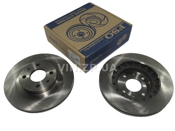 Диск тормозной FSO ВАЗ 2110-12, 2170-72, 1117-19, 14" передний, вент. к-кт 2шт