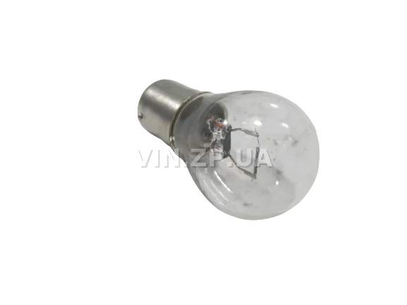 Лампа 12V P21W, цоколь BA15S BALATON стопы повороты, 1 контактная белая, 21 Вт 2