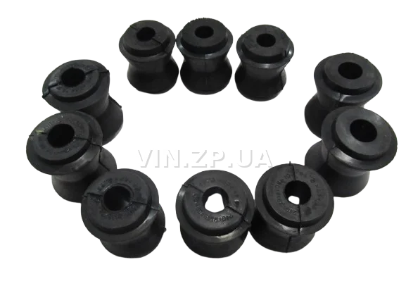 Втулки реактивных тяг штанг ВАЗ 2101, 2102, 2103, 2104, 2105, 2106, 2107 VORTEX комплект 10шт, резина 2