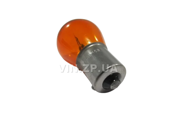 Лампа 12V PY21W, цоколь BAU15S BALATON повороты, 1 контактная оранжевая, 21 Вт, патрон со смещением 2